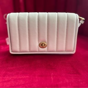 Coach Hayden Foldover Crossbody Clutch With Quilting in Chalk